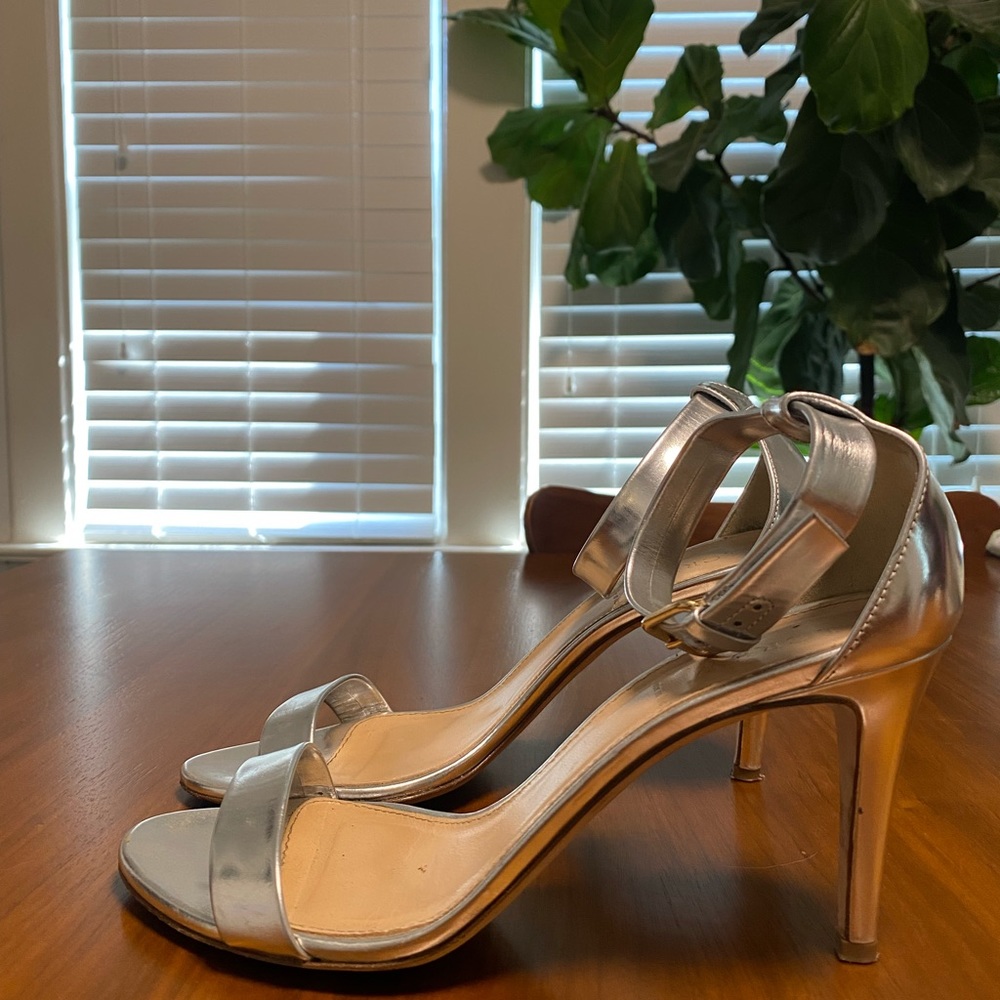 J.Crew metallic heels